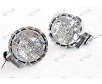 TWO 6" CHROME OFF ROAD SUPER 4X4 55W WORK SPOT HEAD FOG WHITE BEAM LIGHT HALOGEN